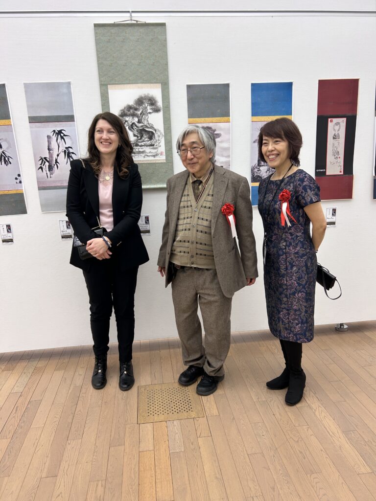 Z Mistrzem Tohunem Kobayashim przewodniczącym International Association of SUMI oraz wicepzrewo Harumi Tohsei Kobayashi